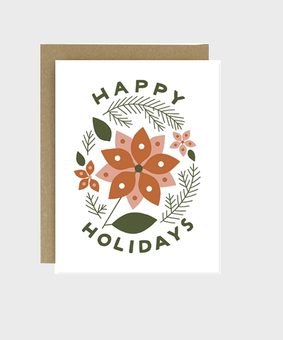 Card | Happy Holidays Poinsettia